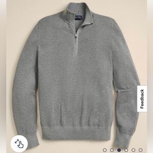 Brooks Brothers Supima Cotton Quarter Zip Sweater